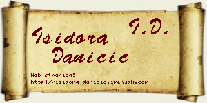 Isidora Daničić vizit kartica